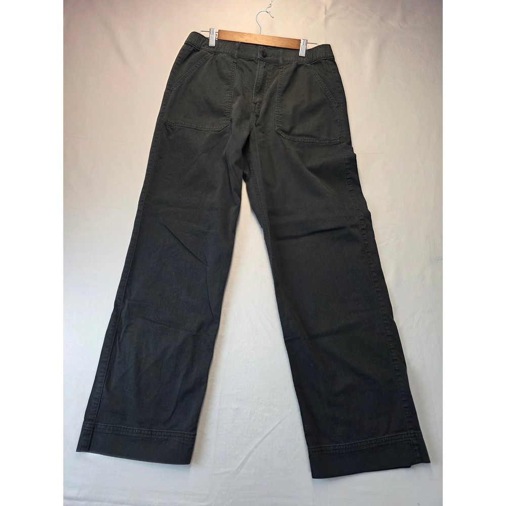 American Eagle Outfitters Mens Medium Black Utility Wide Leg Pants Elastic Waist